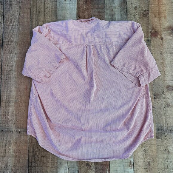 Johnny Harris Outdoors casual button down short sleeve shirt in red and white - Picture 7 of 9